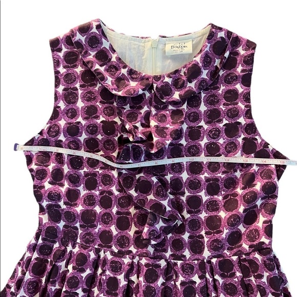 MINI BODEN GIRLS PURPLE & WHITE CASUAL SLEEVELESS DRESS SIZE 11-12Y - Picture 3 of 10